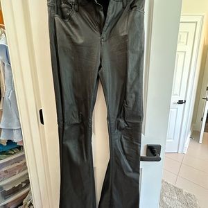 Flare Ediked leather pants